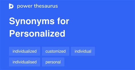 sysnoms|synonyms for personalized.